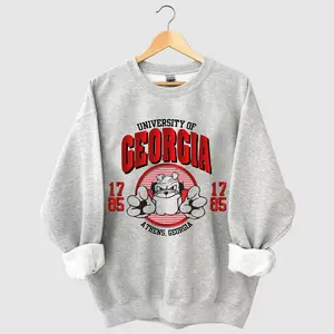 Geor Bullds Vintage Sweatshirt – Retro College Football Mascot Crewneck, Unisex Game Day Fan Gift