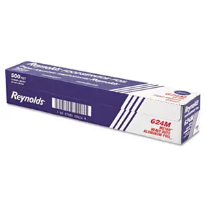 212 MAIN Disposable Metro Aluminum Foil Roll (Rfp 624M) - 18x500ft Light Gauge Standard, Silver, Cooking Use, Freezing Ready