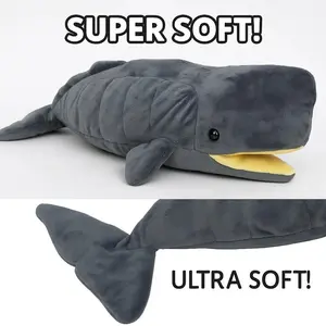Realistic Sperm Whale Plush Stuffed Animal Toy, Gift for Kids
