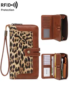 Women's RFID Blocking Credit Card Holder, Large Capacity Wristlet Design, Fashionable Durable Daily Accessory, Ideal Gift for Her, Christmas Gift, Valentine's Day Gift, Ideal Gift, Casual Card Holder