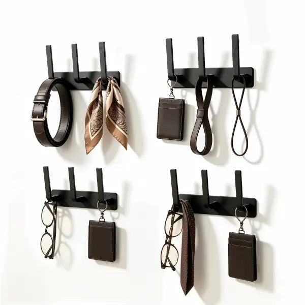 Towel Hooks Mount Stainless Steel Heavy Duty Shower Wall Coat Rack Hooks Rail Decorative Bath Hooks for Hangin,Hats Hook kitchen Towel Wall Hook Rack for Hanging