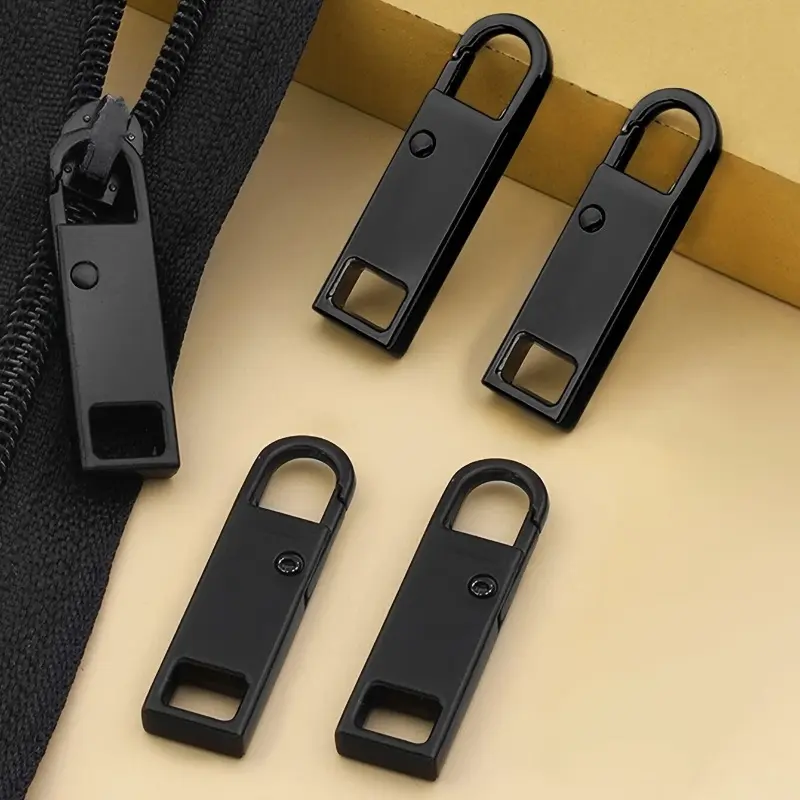 3pcs Metal Zipper Pull Replacement Kit, Detachable Zipper Heads 3pcs Metal Zipper Pull Replacement Kit, Detachable Zipper Heads