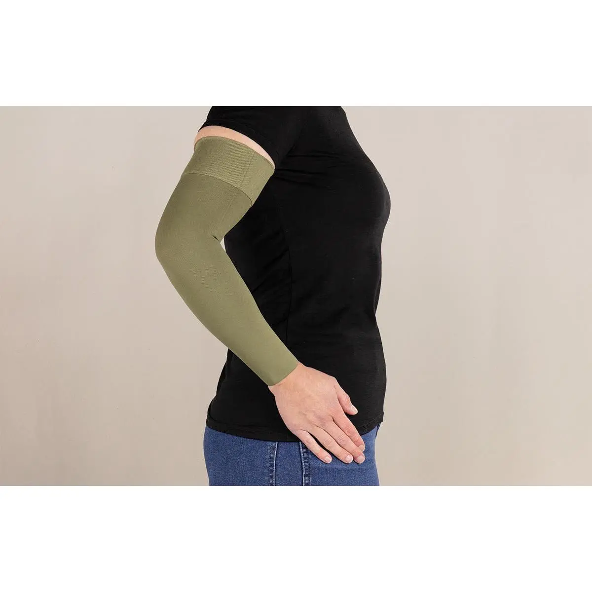 Olive Gradient Compression Arm Sleeve