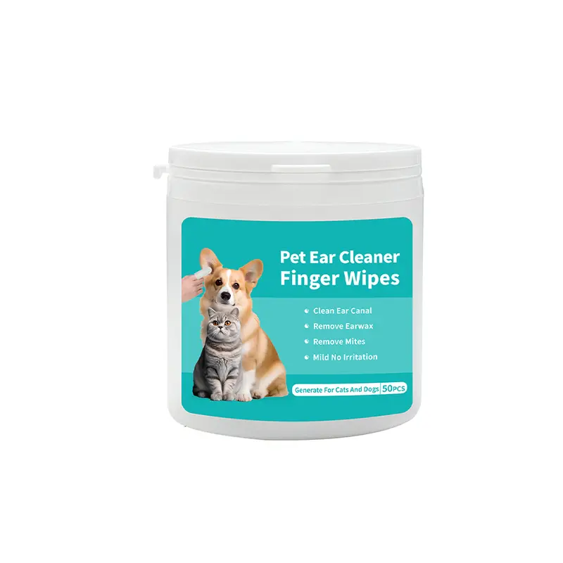 Pet Ear Cleaner - Single Item for Dogs & Cats - 1 Bottle 50 Pcs - Effective Cleaning Solution
