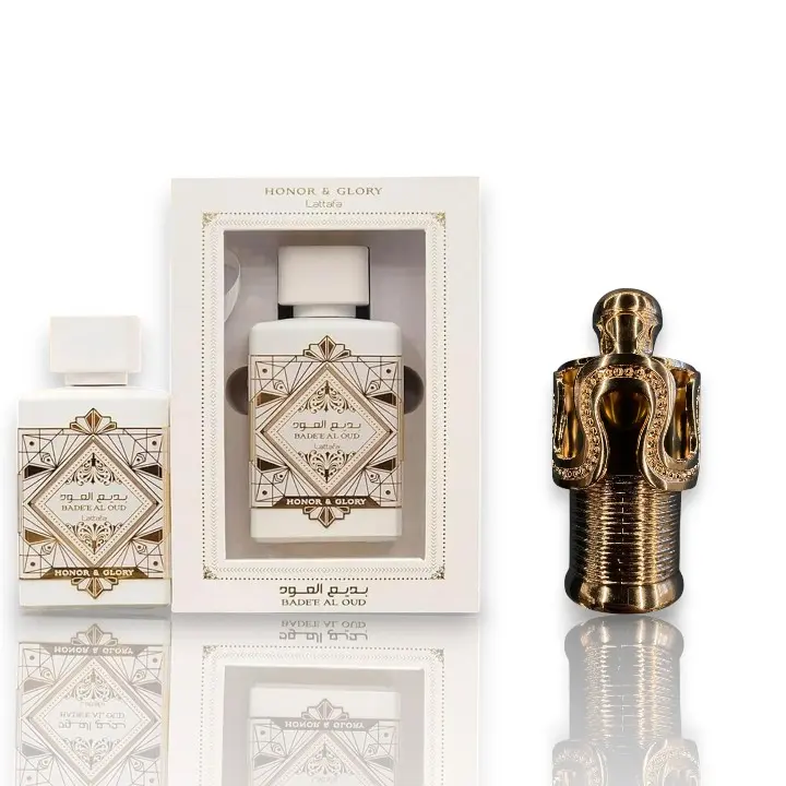 Lattafa Luxurious 2-Piece Multi-Pack Fragrance Set - Honor and Glory Vanilla EDP, Maitha Concentrated Oil, 100ml Each