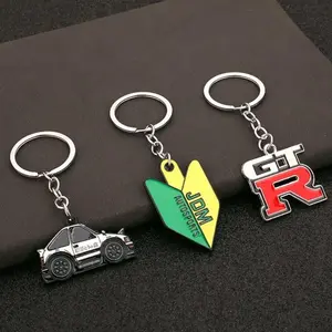 Creative Cartoon Car Modification Keychain Stainless Steel Key Holder Metal Keyring Zinc Alloy AE86 Car Pendant Accessories