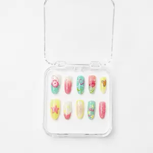NELLÈE Acrylic Salon Quality Press On Nails Almond Medium Beach Popstar Summer Vibe Y2K Nails with Tool Set for Custom Sizes easy wear