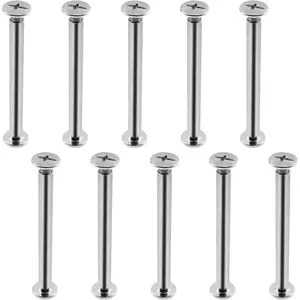 50 Sets M5 x 50mm Chicago Screw Posts Binding Screws, Phillips Chicago Binding Screws Assorted Kit for Leather, Scrapbook, Book, Photo Albums