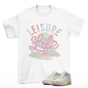 Leisure Sneaker Shirt White – Match AJ3 Spring Is In The Air Easter, Streetwear Tee Unisex