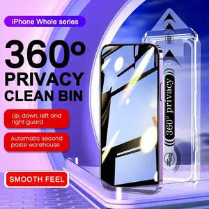 360° Privacy Screen Protector 2 Pack for iPhone 17promax Electroplating Oleophobic Layer Drop Protection Cell Phone Accessories