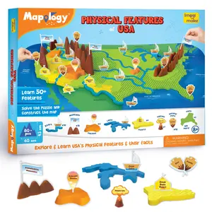 Imagimake Mapology Physical Features USA Puzzle | Mountains, National Parks, Rivers & Lakes 3D Puzzle Toys for Ages 8-13 | Educational Toys | Classroom Must-Haves | Back to School Gifts for Kids 6-12