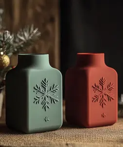 Snowflake Vase Christmas Decor