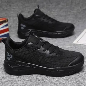 UOSO Men'S "Black Knight" Knit Sports Shoes: Sweat-Free All-Day Commute & Gym, Street Style Must-Have!