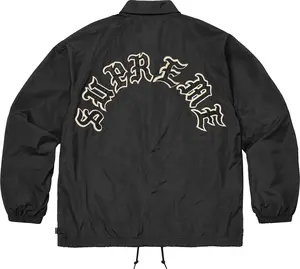 Supreme Old English Arc Coaches Jacket Black