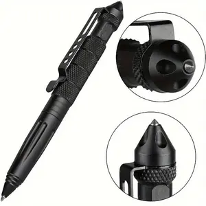 Military Tactical Pen, Tungsten Steel Aluminum Glass Breaker Multitool Pen, Multifunctional Survival Defense Emergency Tool, Writing Tool, Edc Multi Tools, Tactical Equipment, Portable Survival Equipment Set