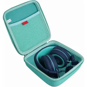 L-HPS019  Travel Case for noot Products K11 / Elecder i37 Kids Headphones (Only Case) (Teal)