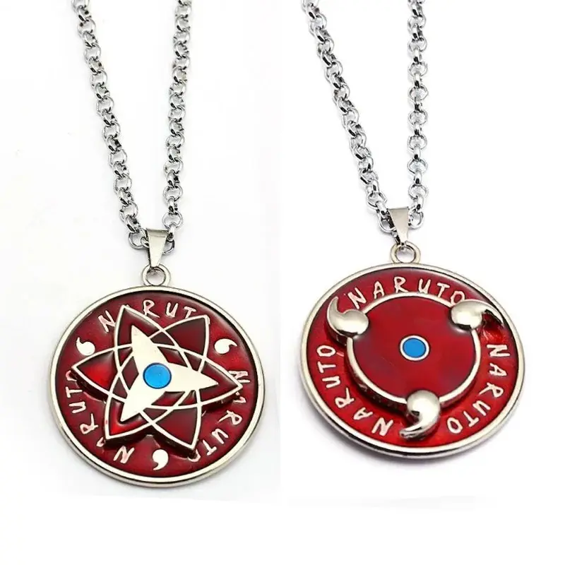 Rotatable Alloy Creative Necklace Keychain Sharingan Fashion Pendant Holiday Gift