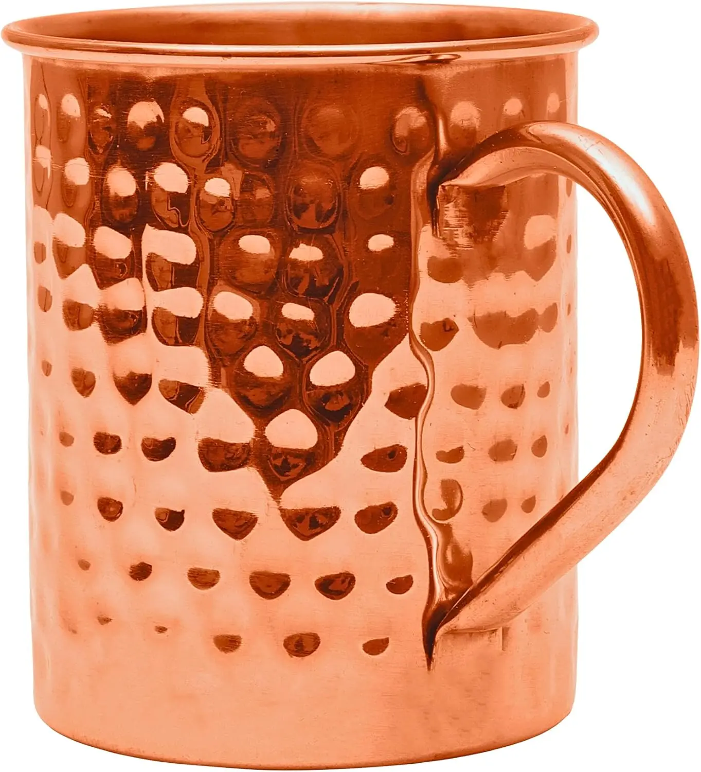 Copper Mules PURE Copper Mug  Cups Interior Ideal for Ayurvedic  Benefits and Moscow Mules - Hand Hammered Finish - Authentic and  Riveited Handle - Holds 16oz