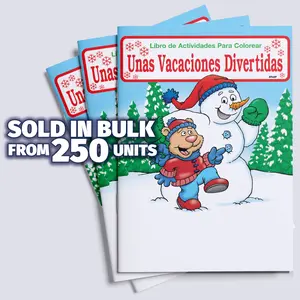 Unas Vacaciones Divertidas (Holiday Fun) - SPANISH - Bulk Coloring & Activity Books (250+ Pack) - Add Your Imprint