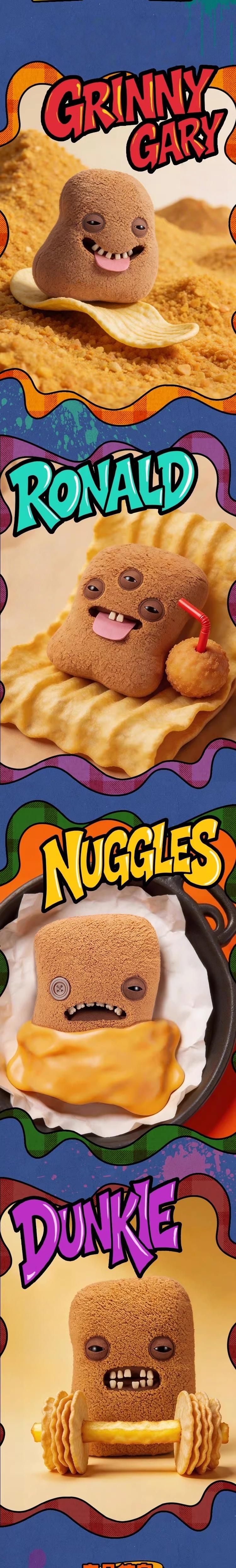 Fuggler Cute Teeth Monsters: Ugly-Cute Chicken Overlord Series, Ugly-Cute Funny Trendy Toy Figurines