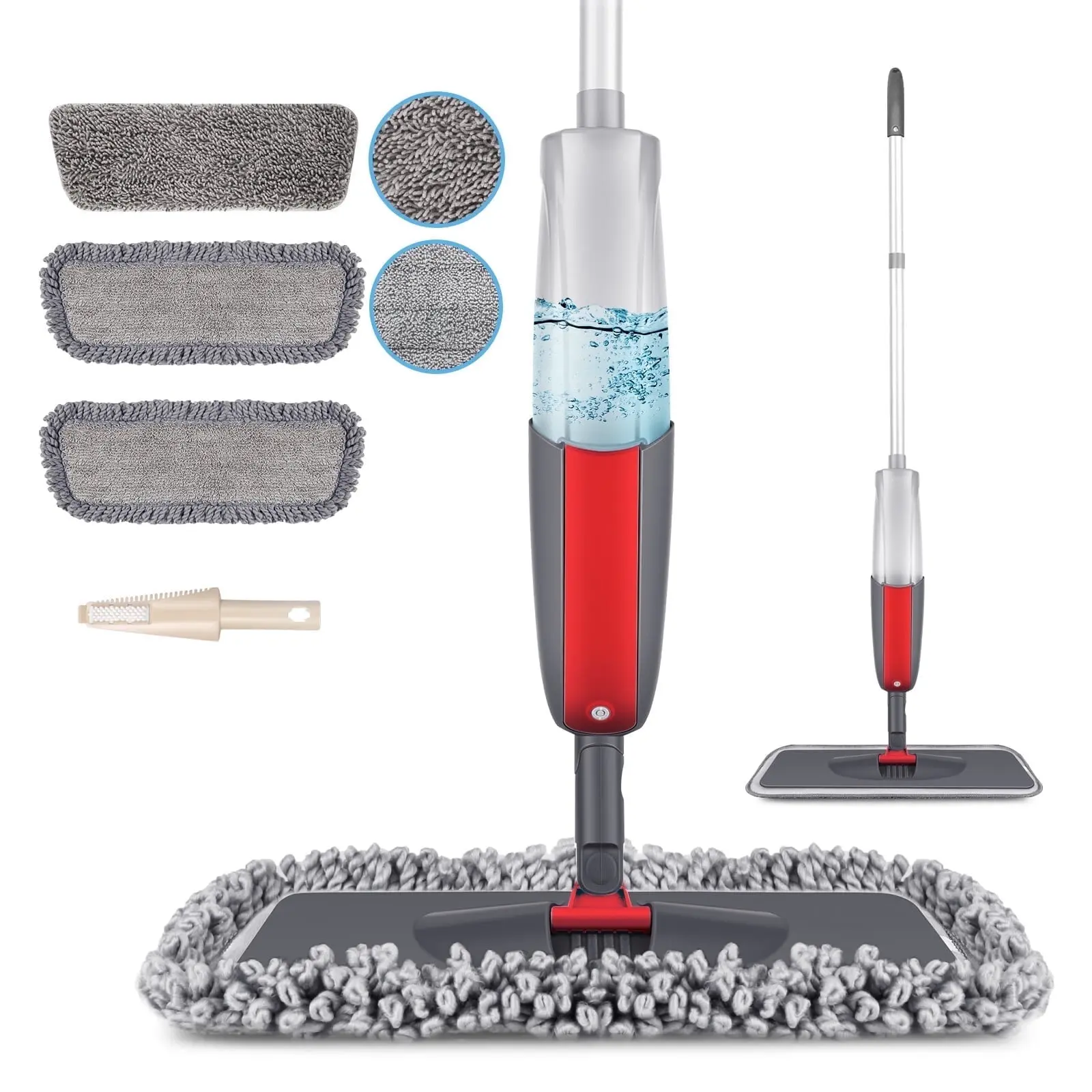 SUGARDAY Microfiber Spray Mop For Floor Cleaning Wet Dry Dust Hardwood Kitchen Surface Reusable Washable Pad Mop