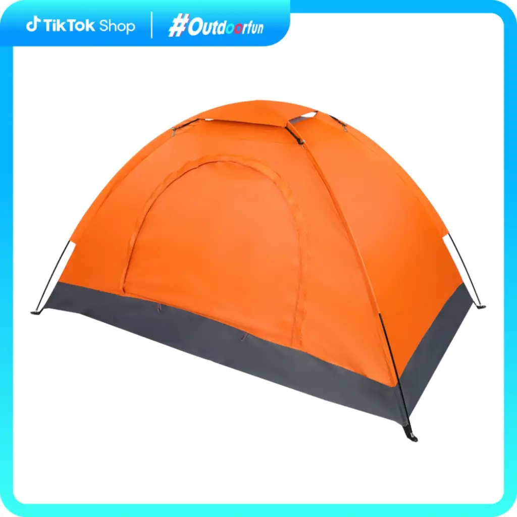 【Outdoorfun】Camping Dome Tent, 1-4 Person Waterproof Windproof Easy Setup Spacious Family Tents with Carry Bag & Rain Fly for Hiking Backpacking Trave