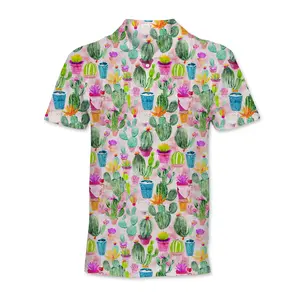 Hooligan Desert Flower Polo Shirt - Standout Performance Quick-Dry Golf Polo Shirts for Men