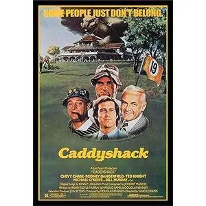 Caddyshack 1980 Movie Art Print Poster Comedy Classic Chevy Chase Rodney Dangerfield Ted Knight Michael O'Keefe Bill Murray