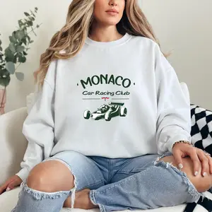 Racing Car Club Sweatshirt- Monaco Sweatshirt - Monte Carlo Shirt - Racing Crewneck- F1 Sweatshirt - Cote d'Azures Sweatshirt