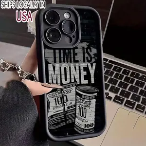 Money Pattern Phone Case, Shockproof Phone Protective Cover, Phone Accessory Compatible with iPhone 16 15 14 13 12 11 Plus/Pro/Pro Max