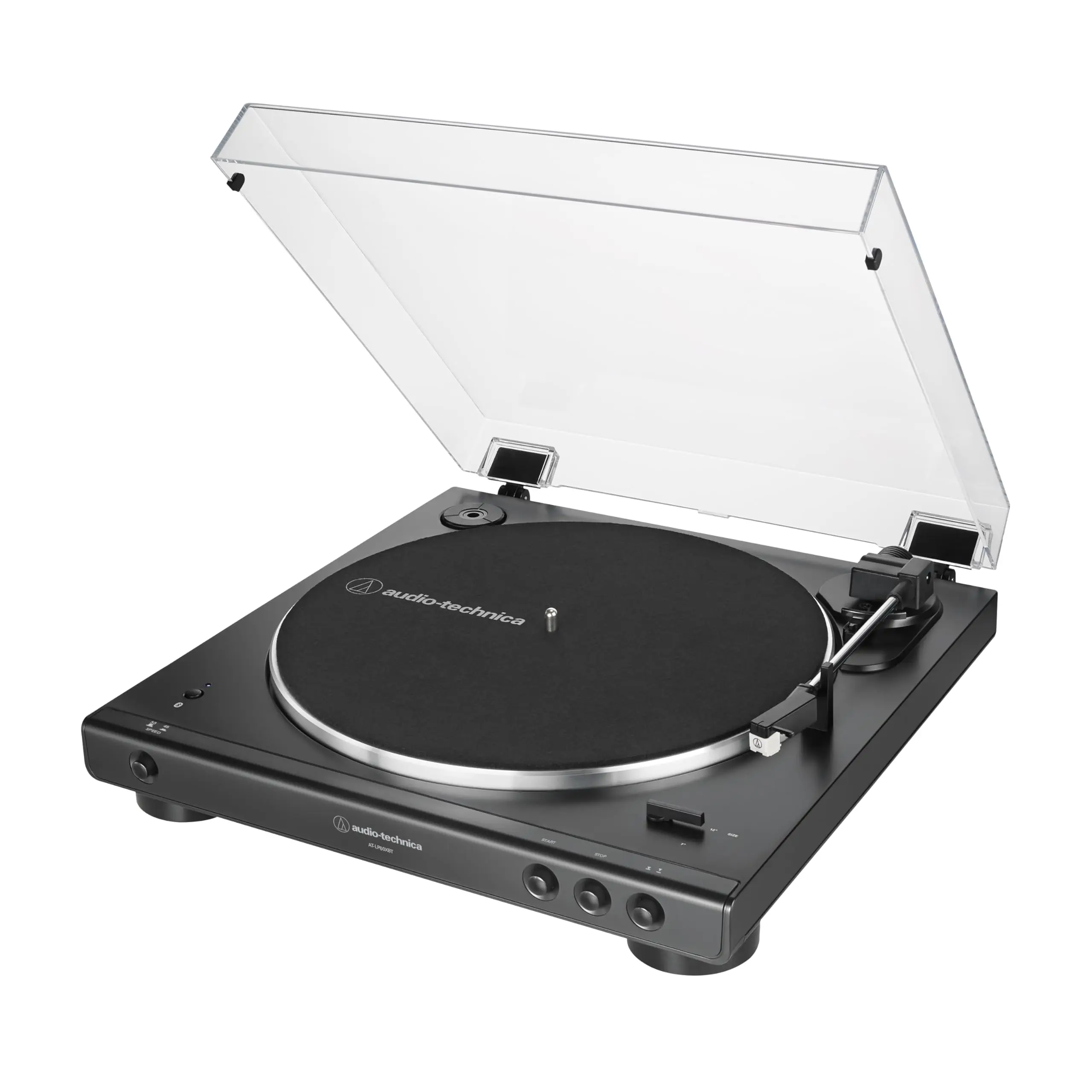 Audio-Technica AT-LP60XBT-BK Fully Automatic Belt-Drive Turntable (Black) for Music Vinyl, Collectibles, 33-1/3 and 45 rpm Records with Bluetooth Wireless Connectivity, aptX Codec (ATLP60XBTBK)