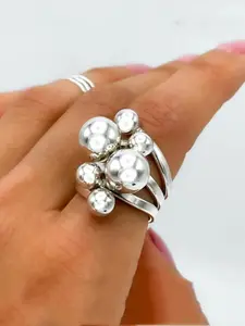 Elegant  Vintage Boho Charm Unique Geometric Beads Rings Party Suitable for Both Men and Women Gift From A Best Friend