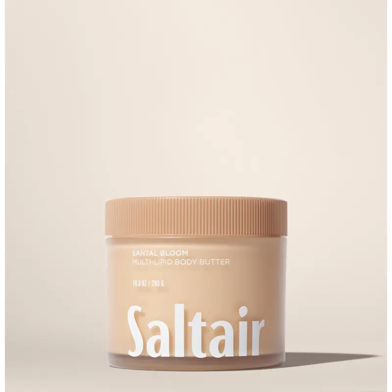 Saltair Santal Bloom Body Butter – Deep Moisture Cream with Ceramides, Coconut & Sea Buckthorn Oils – 24-Hour Hydration – 10 fl oz
