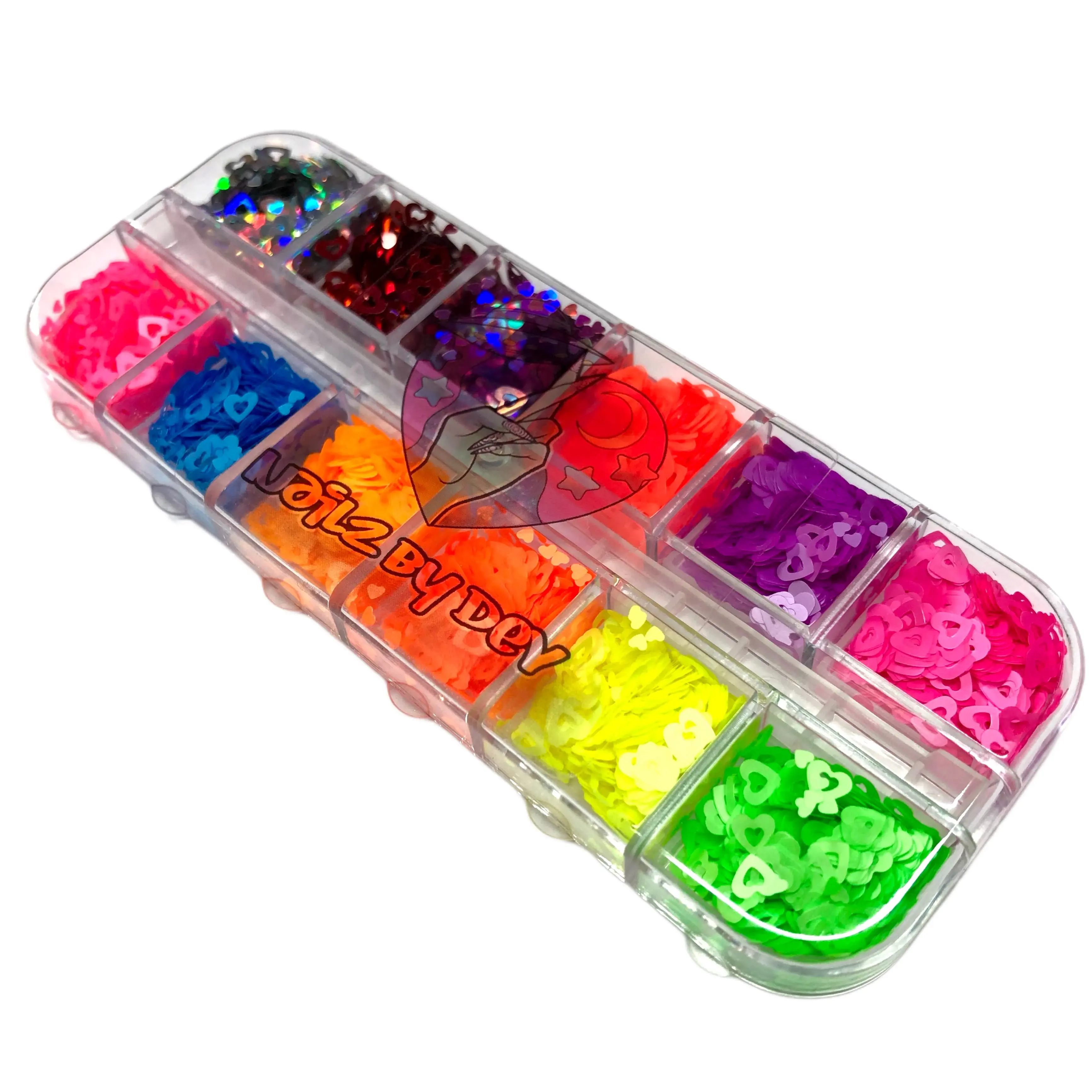 NEON SUMMER HEARTS GLITTER NEON SUMMER HEARTS GLITTER