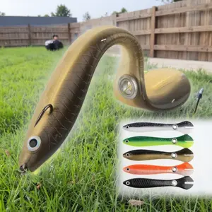 High Elasticity Silicone Swimbait with Anti-Tear Tail Hook, Tangle-Free Design for Bass & Pike Fishing, 10cm 6g Freshwater Saltwater Lure, Professional Swim Bait Set.