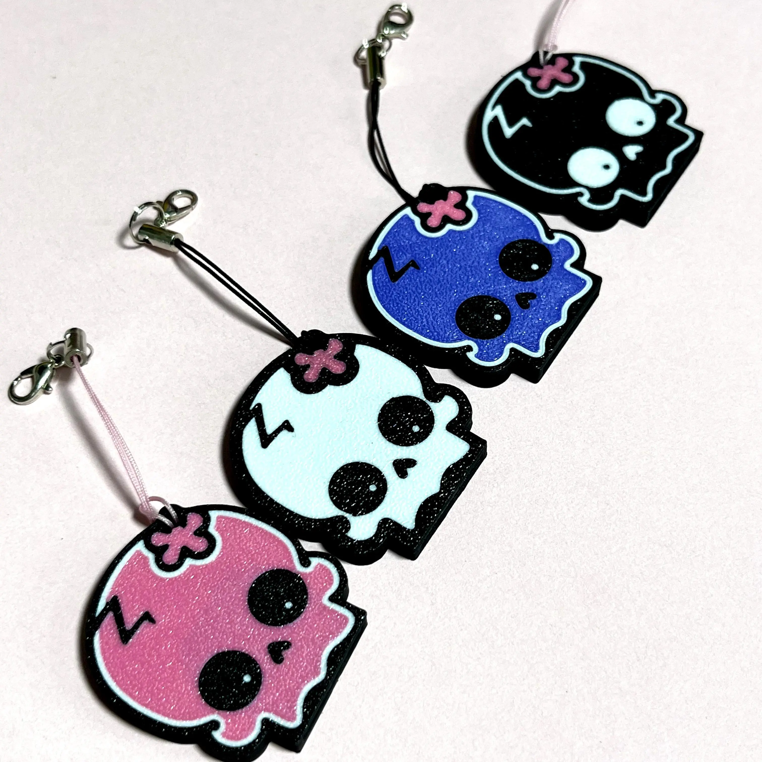 Mother's Day Gift,Cute Skull Can Tab Opener with Keychain Strap-Halloween Trick or Treat Toy Swag -3D Printed PLA Portable Accessibility Kitchen Utensils Autumn Spooky Detachable openers coke shield
