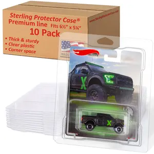 Sterling Protector Case Premium Line 10 Pack for Hot Wheels Pop Car Culture Retro - Fits Card Size 6.5” x 5.25”