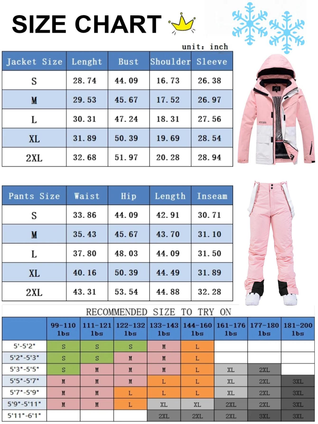 YEEFINE Women's Winter Skisuit Waterproof Windproof Ski Jacket and Pants Insulated Snowsuit Snowboarding Coat