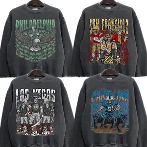 Vintage Football Skeleton Dark Heather Sweatshirt, Hometown Pullover, Retro Skeleton Football Sweatshirt, Football Retro Sweatshirt, Football Throwback Sweatshirt, Unisex Sweatshirt Classic Cotton