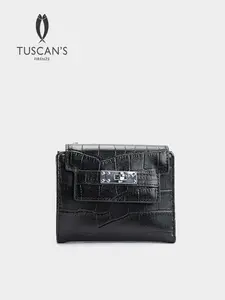 Stylish & Versatile Crocodile-Texture Foldable Card Holder / Compact Multifunctional Wallet