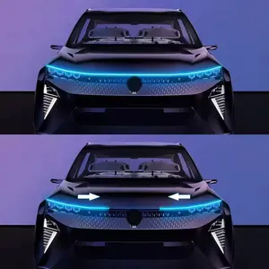 Car Accessories 12v Start Up Scanning Illumination Driving Lights Car Hood Light Strip Water Proof Car DIY Neon Penetrate Lamp, LED Car Ambient Light