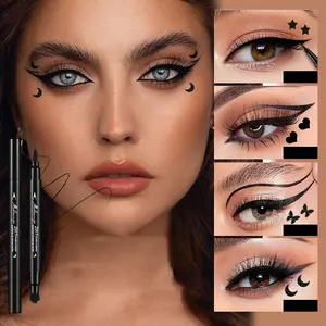 Long-Lasting Smudgeproof Dual Tip Eyeliner Pen, Waterproof Liquid Eye Liner Pencil, Perfect for All-Day Wear