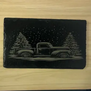 Engraved Christmas Slate - Festive Table Decoration