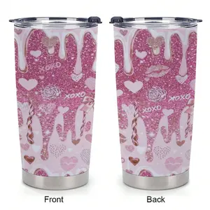 XOXO! The sweetest 20oz insulated tumbler you'll ever own! Pink drips, hearts, and kisses make this the perfect gift for your bestie, girlfriend, or yourself