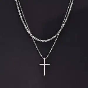 CrossedHearts Mens Christan Jewelry