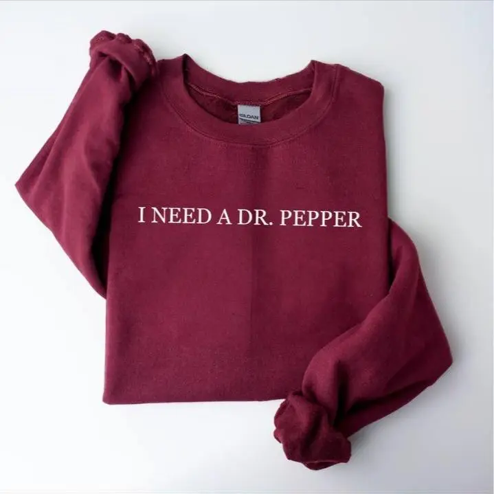 I Need Dr. Pepper Sweatshirt, Soda Obsessed Crewneck Sweatshirt, Minimalist Caffeine Lover Pullover, Neutral Monochrome Aesthetic, Funny Statement TopGiftGift I Need Dr. Pepper Sweatshirt, Soda Obsessed Crewneck Sweatshirt, Minimalist Caffeine Lover Pullover, Neutral Monochrome Aesthetic, Funny Statement TopGiftGift