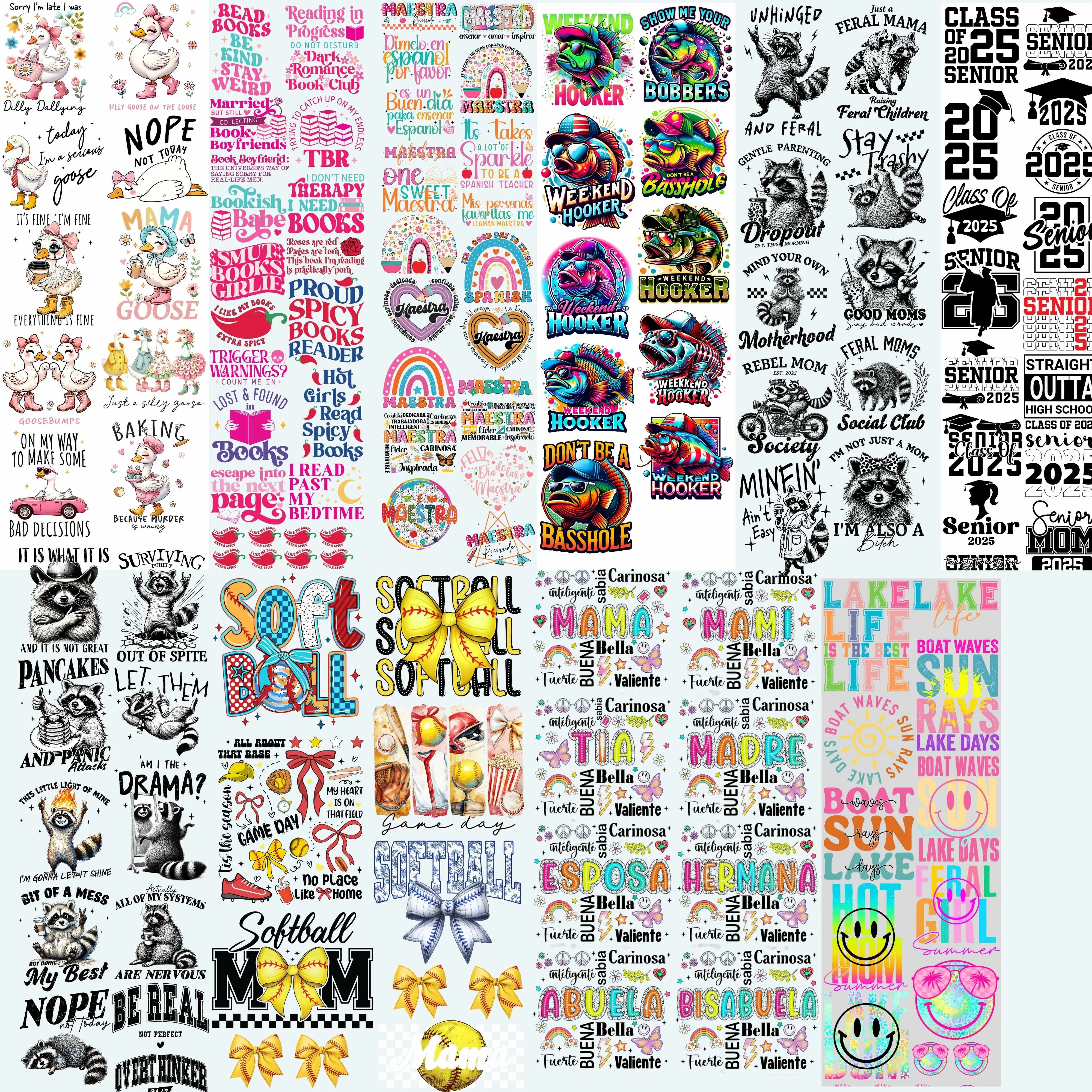 DTF Grab Bag, DTF Transfer Ready For Press Bundle, DTF Print, Dtf Bundle, Heat Transfer, Mystery Bundle, Direct To Film Grab Bag, Bulk Dtf Crafts Diy Designs Personalization