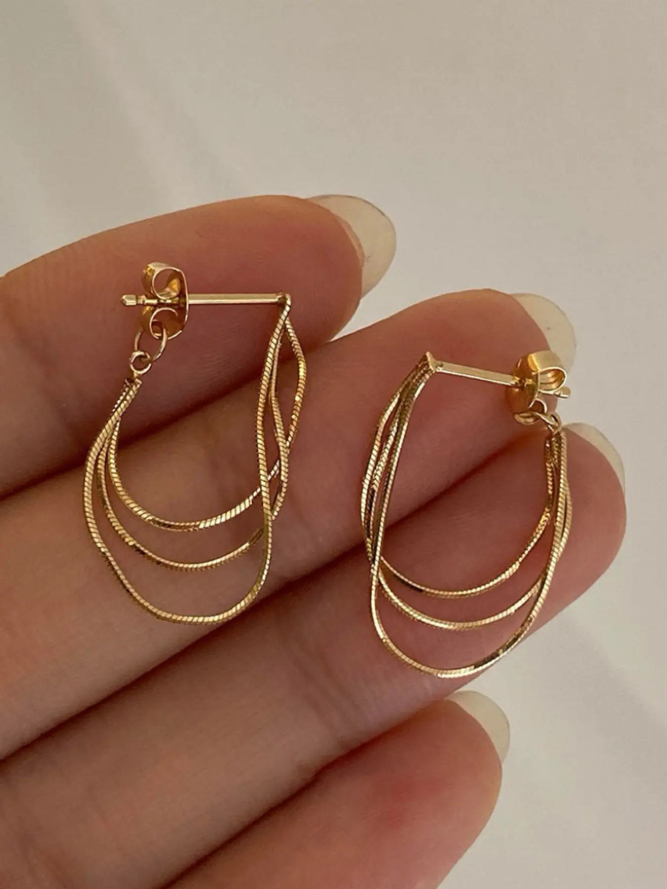1 Pair Metal Chain Earrings, European & American Style Personalized Fashion Long Earrings Elegant Minimalist Earrings For Women & Girls, Travel, Wedding, Party Accessories, Fashionable Jewelry Accessories, Birthday, Christmas Gift 2026