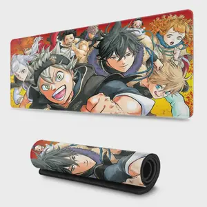Black Clover Mouse Pad Design Anime Mousepad Large Gaming Mouse Pad - Extended, Thick, Non-Slip Rubber Base Desk Mat with Precision Stitched Edges - Washable Large Desk Pad