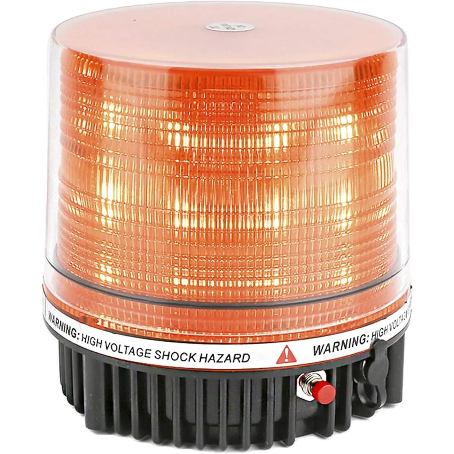 Amber Wireless Rotating Beacon Orange Battery Led Strobe Warning Light Roof Top Plow Hazard Flash Emergency Mail Lights 12 V with Magnetic Base Mount and Rechargeable Plug (Yellow, 18 LED)